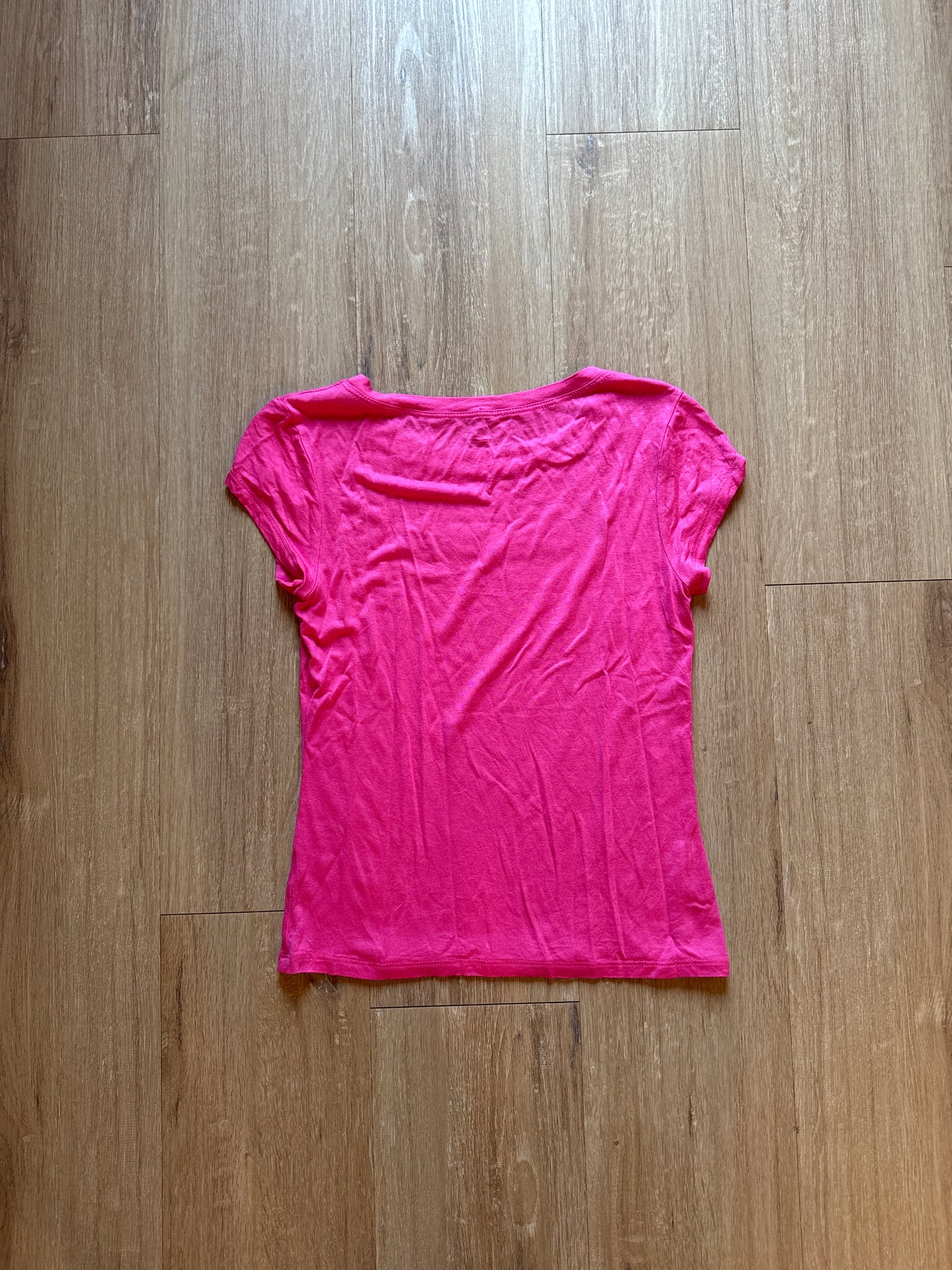 Y2K Women’s Bebe Bedazzled Logo Pink Tee