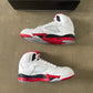 Jordan Retro 5 Fire Red Black Tongue (2025)