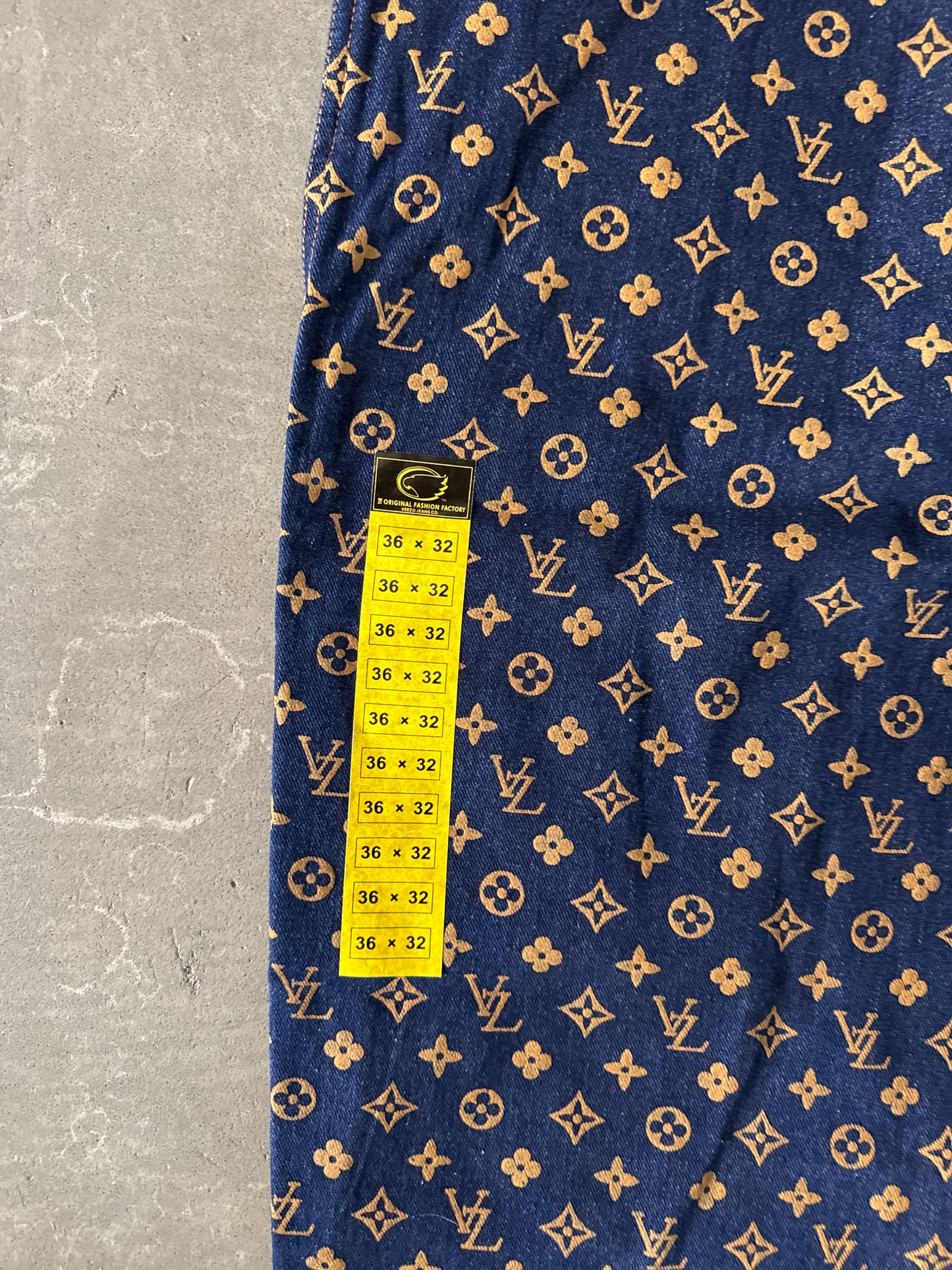 Vintage 90s Veezo Wear Monogram Designer Denim Jeans Set