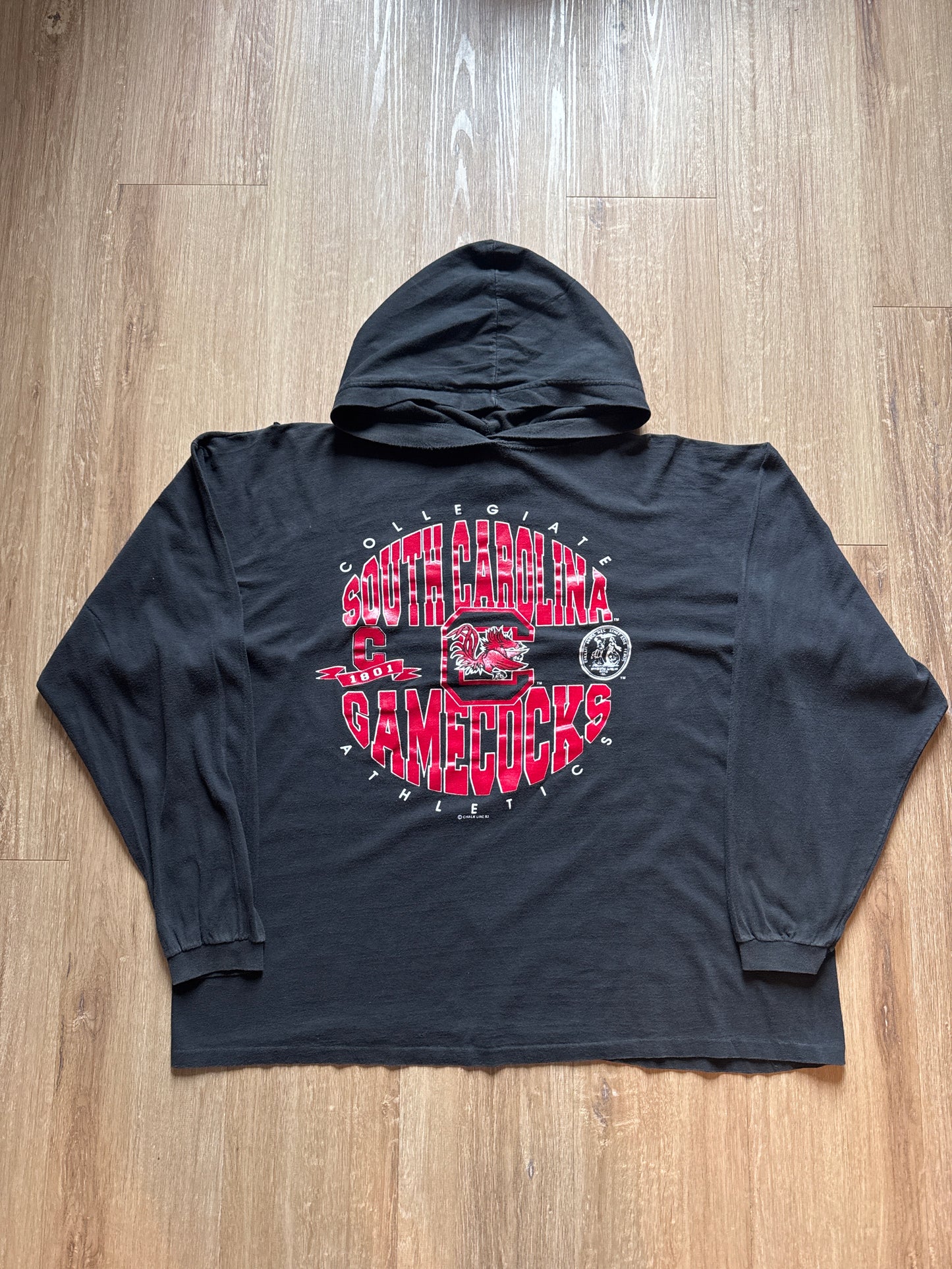 Vintage 1993 Chalk Line University Of South Carolina Gamecocks Hooded Tee