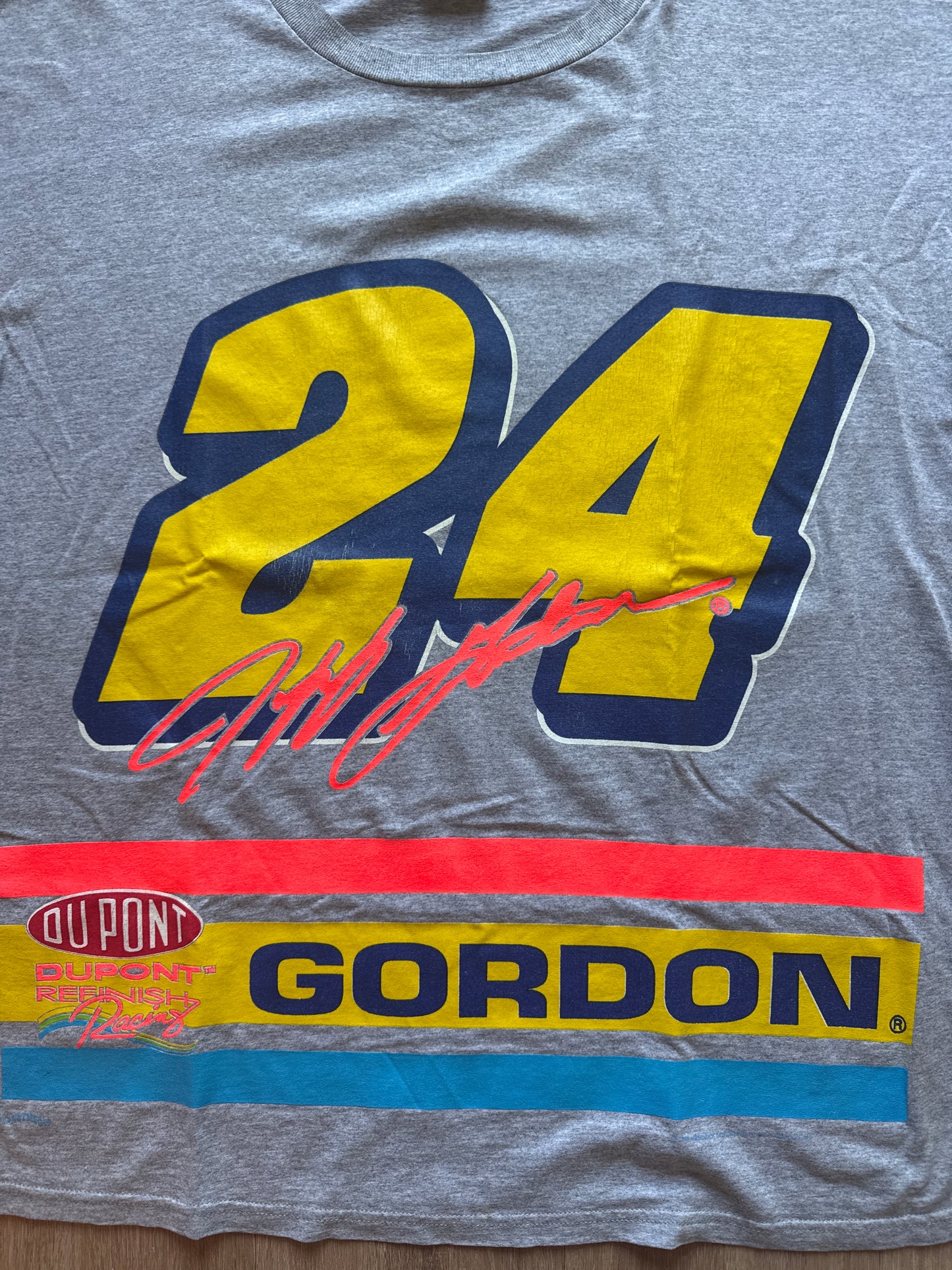 Vintage Nutmeg Du Pont Jeff Gordon Nascar Racing Tee