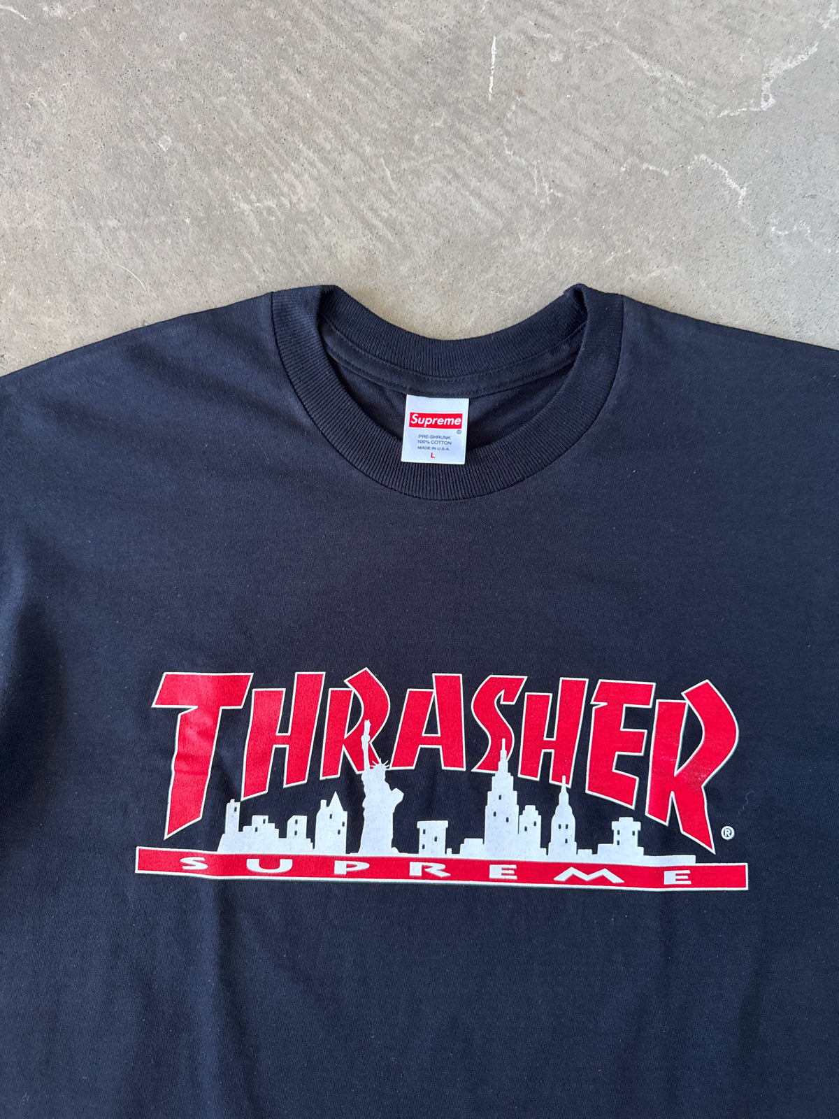 Supreme Thrasher Skyline Black Tee