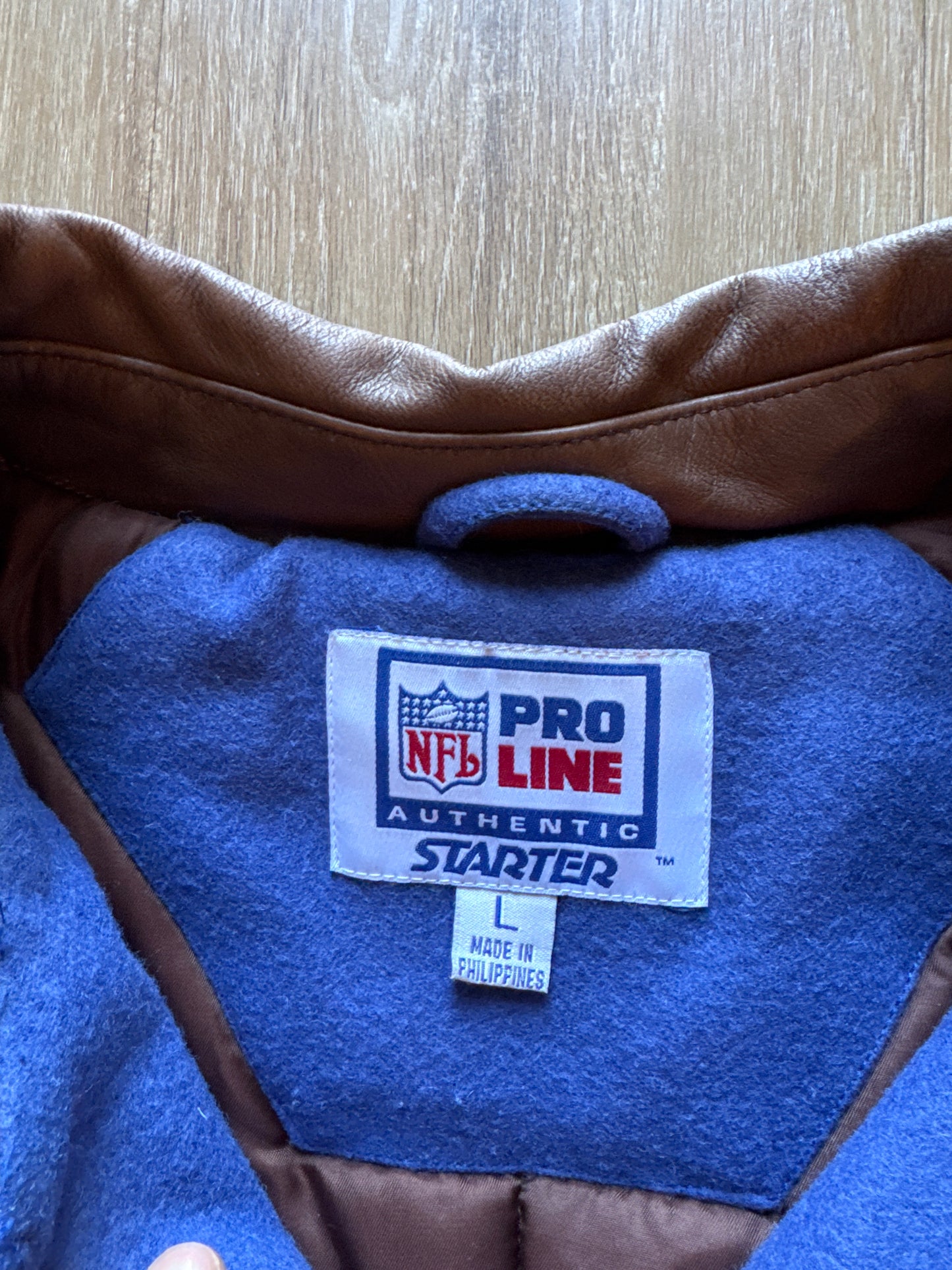 Vintage Starter Pro Line New York Giants Leather Jacket