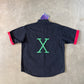 Vintage 90s Exhaust Malcolm X Embroidered Button Up Shirt