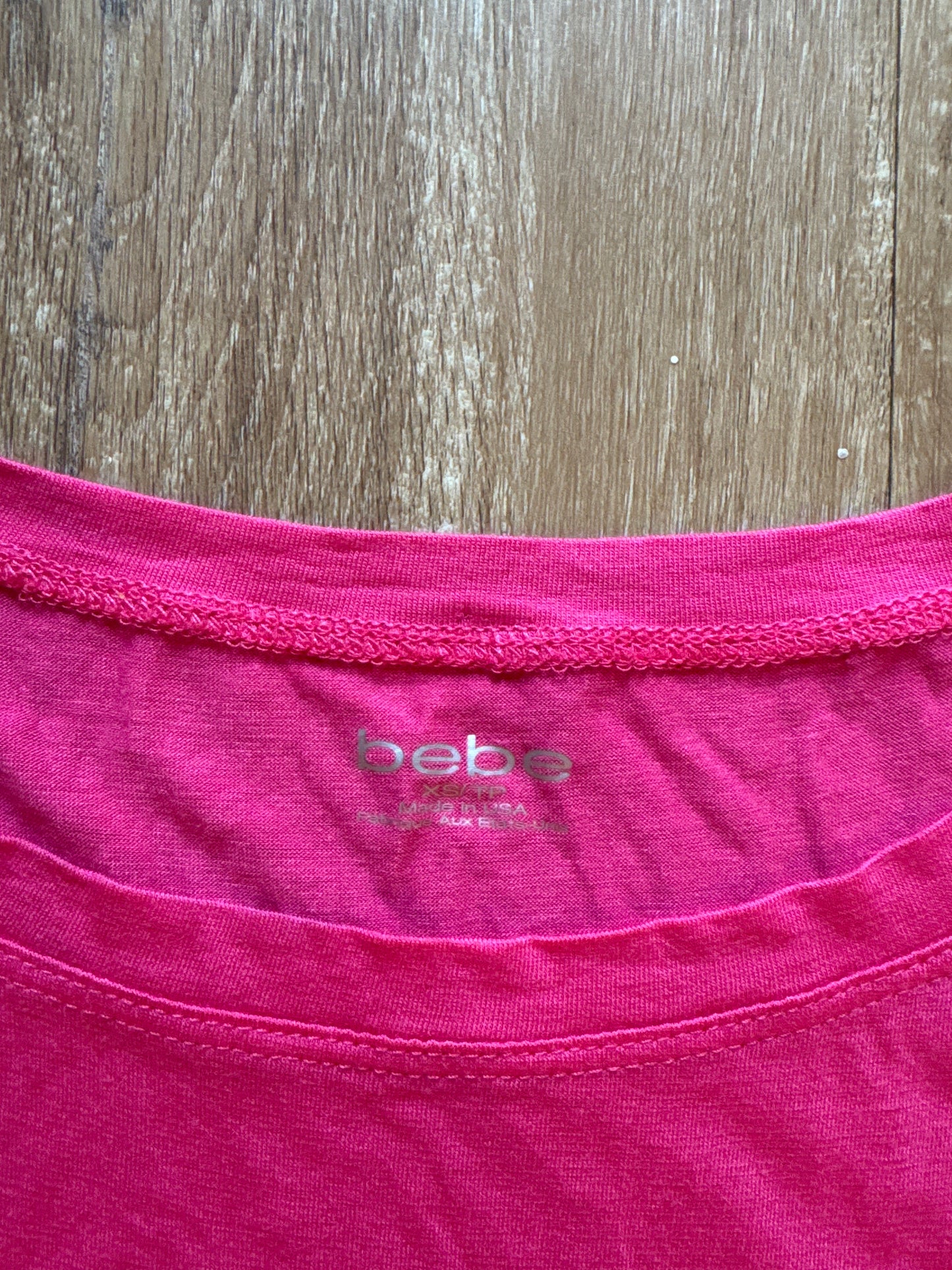 Y2K Women’s Bebe Bedazzled Logo Pink Tee