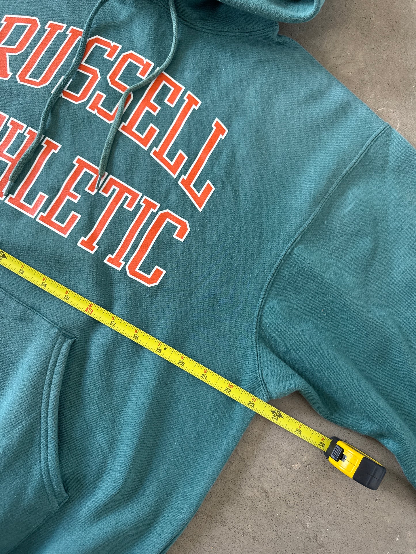 Vintage 90s Russell Athletic Teal Logo Hoodie