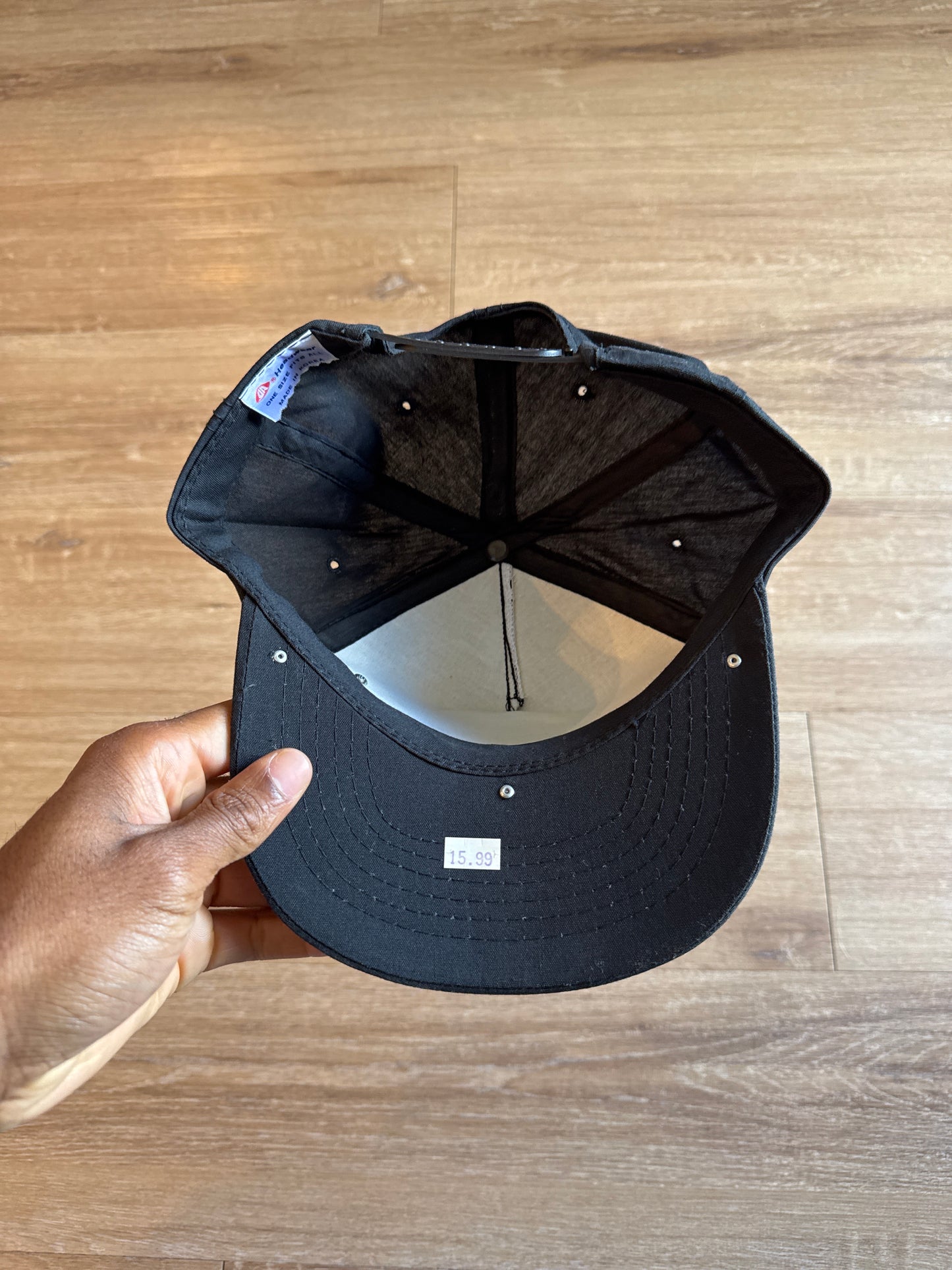 Vintage 90s New York Giants Metal Plate Snap Back Hat