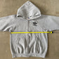 Vintage 90s Adidas Boxy Grey Hooded Zip Up