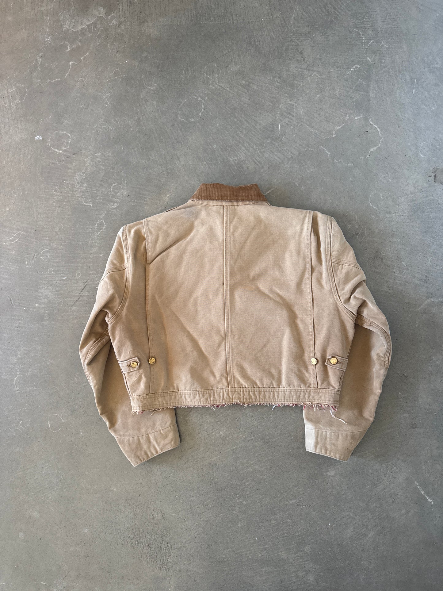 Carhartt Women’s Cropped Distressed Tan Jacket