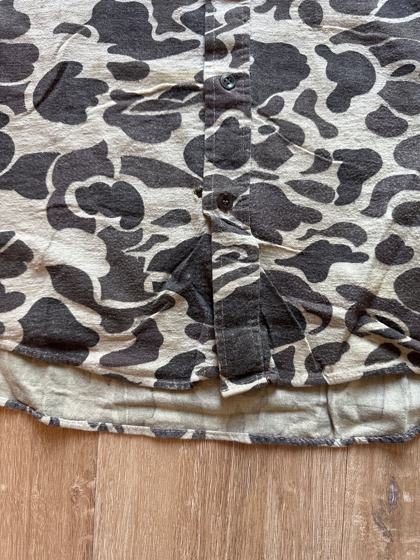 Vintage Sports Afield Duck Camo Button Up Shirt