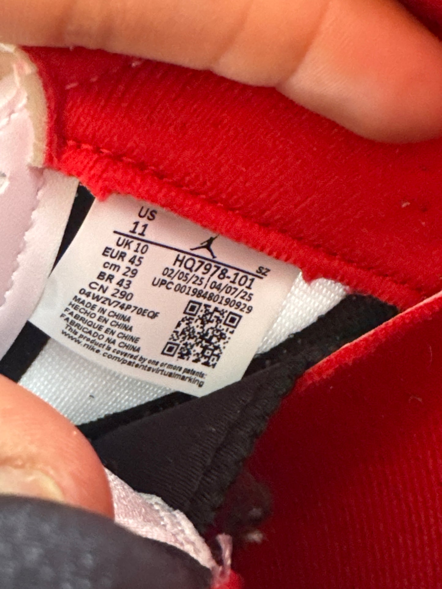 Jordan Retro 5 Fire Red Black Tongue (2025)