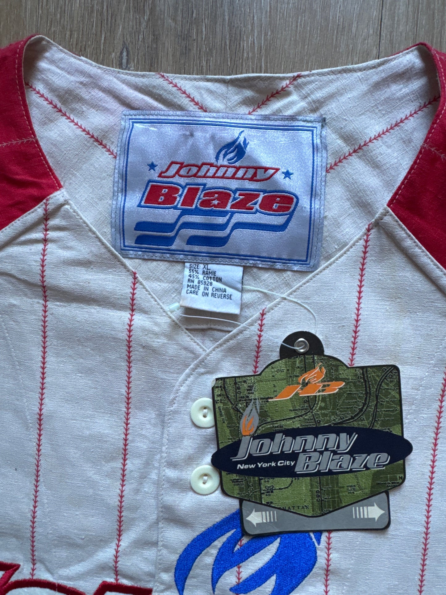 Vintage 90s Y2K Johnny Blaze Method Man Wu-Tang Clan Rap Hip-Hop Old School Baseball Jersey