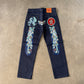 Evisu Embroidered Japanese Art Selvedge Denim Jeans
