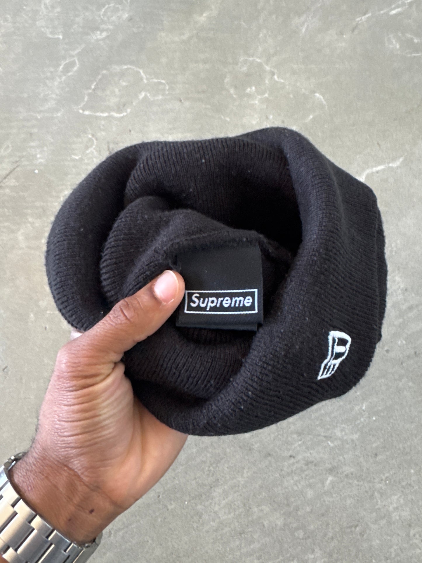 Supreme New Era Sequin Black Beanie
