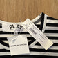 Comme Des Garçon Play Black Strip Long Sleeve Tee