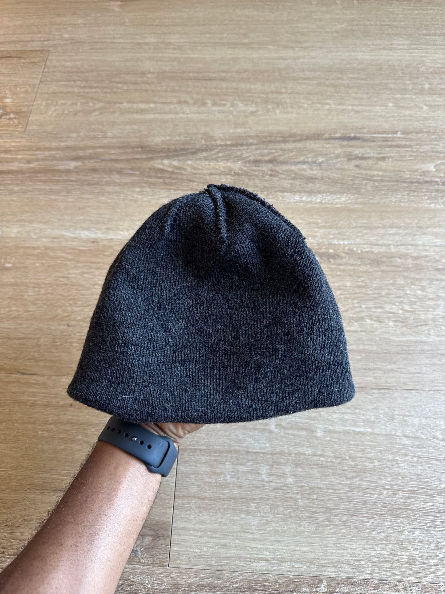 Vintage Nike Striped Logo Beanie Hat