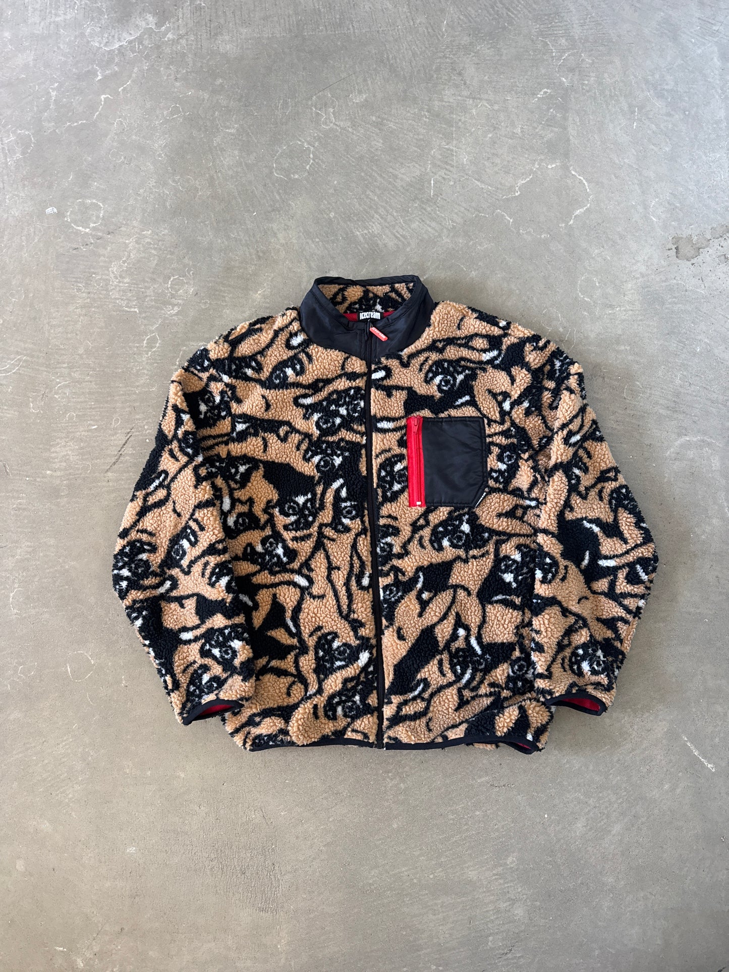 Icecream Gomer Doe Running Dog Sherpa Jacket