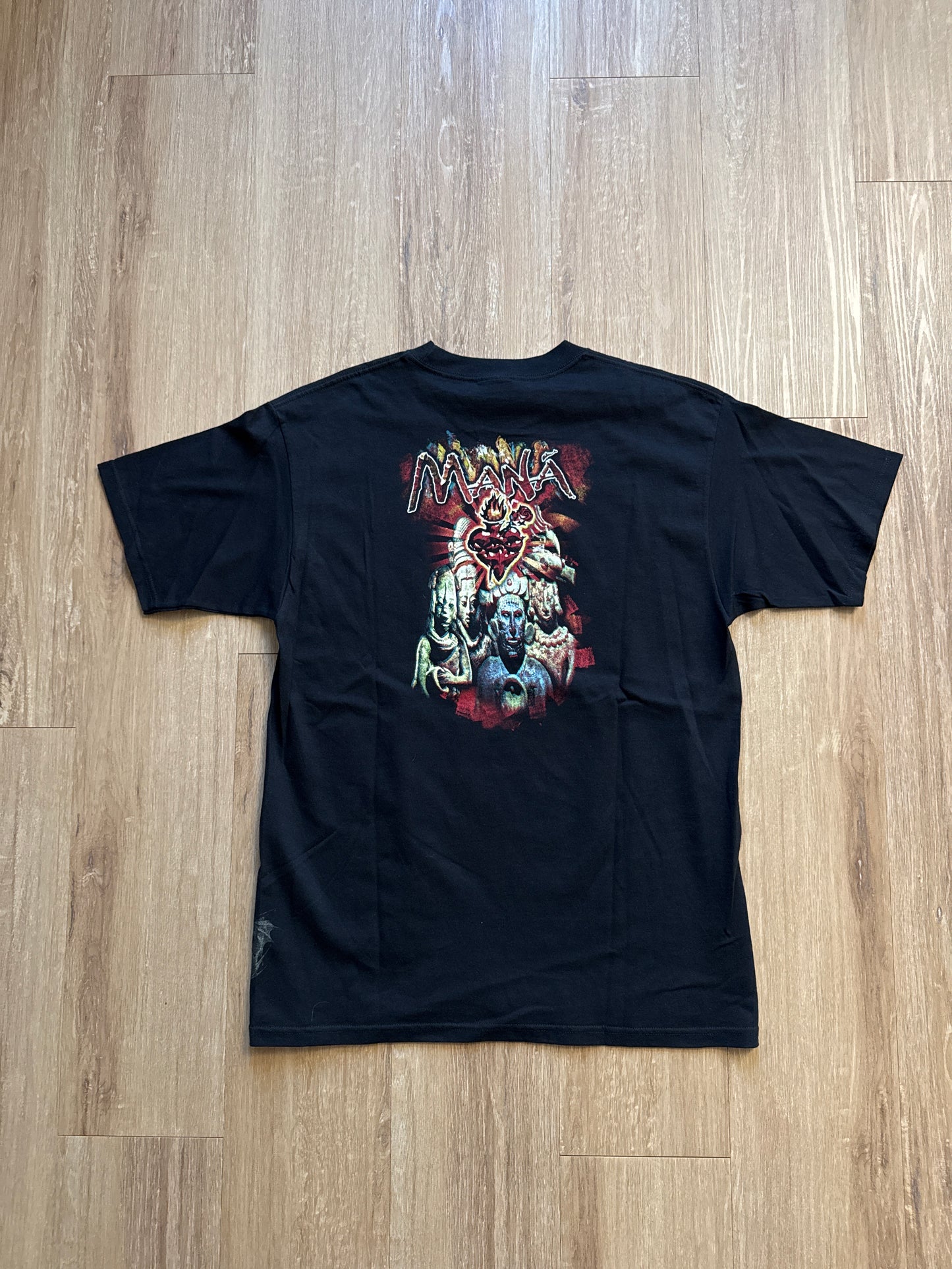 Vintage 90s Maná Latin Rock Band Graphic Black Tee