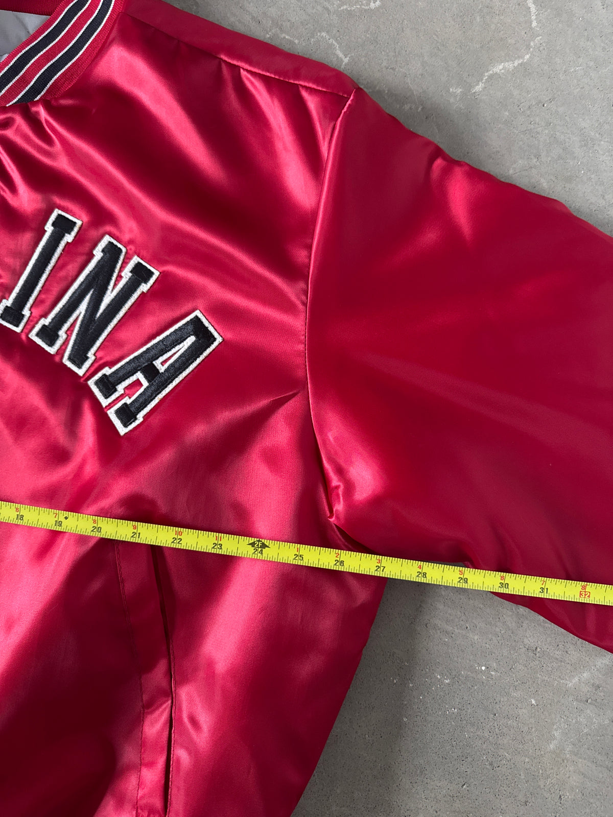 Vintage 90s University Of South Carolina Gamecocks Signed By Marcus Lattimore Satin Bomber Jacket
