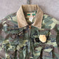 Vintage Game Winner Military Camo Cropped Multi Pocket Hunting Jacket