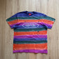 Supreme Rainbow Stripe Orange Tee