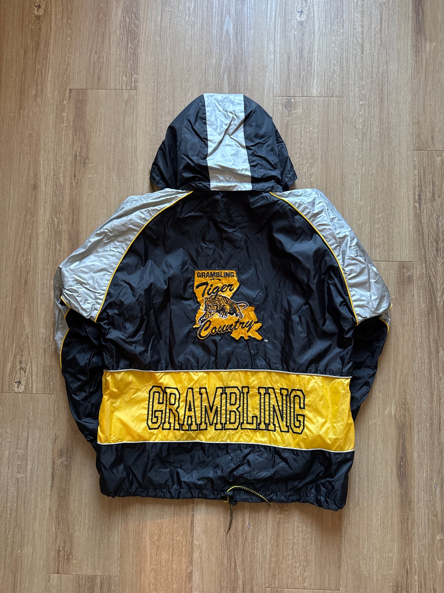 Vintage 90s Tank Grambling State University Tiger Country Winbreaker Zip Up HBCU Jacket