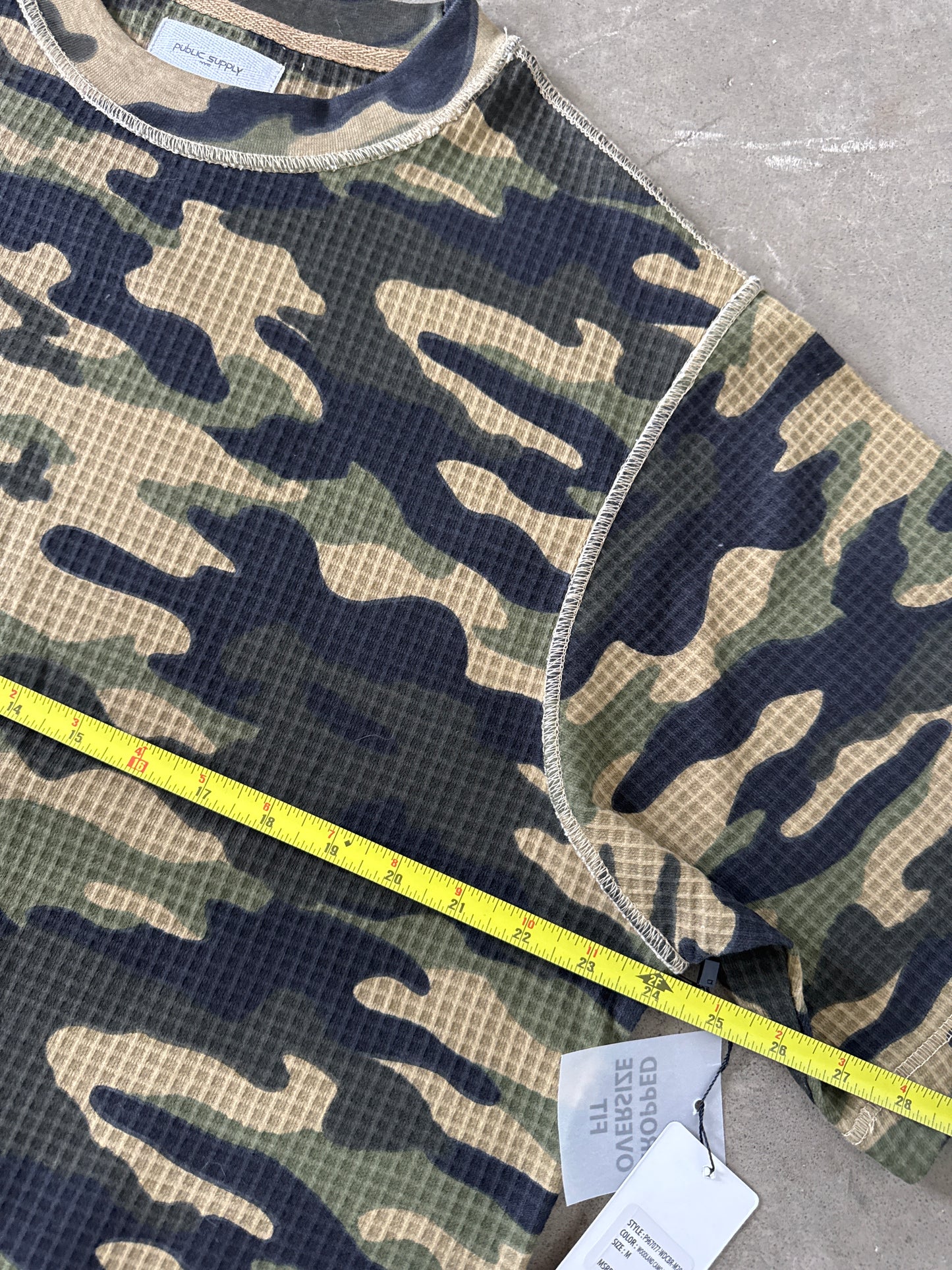 Public Supply NYC Woodland Camo Oversized Cropped Fit Tee