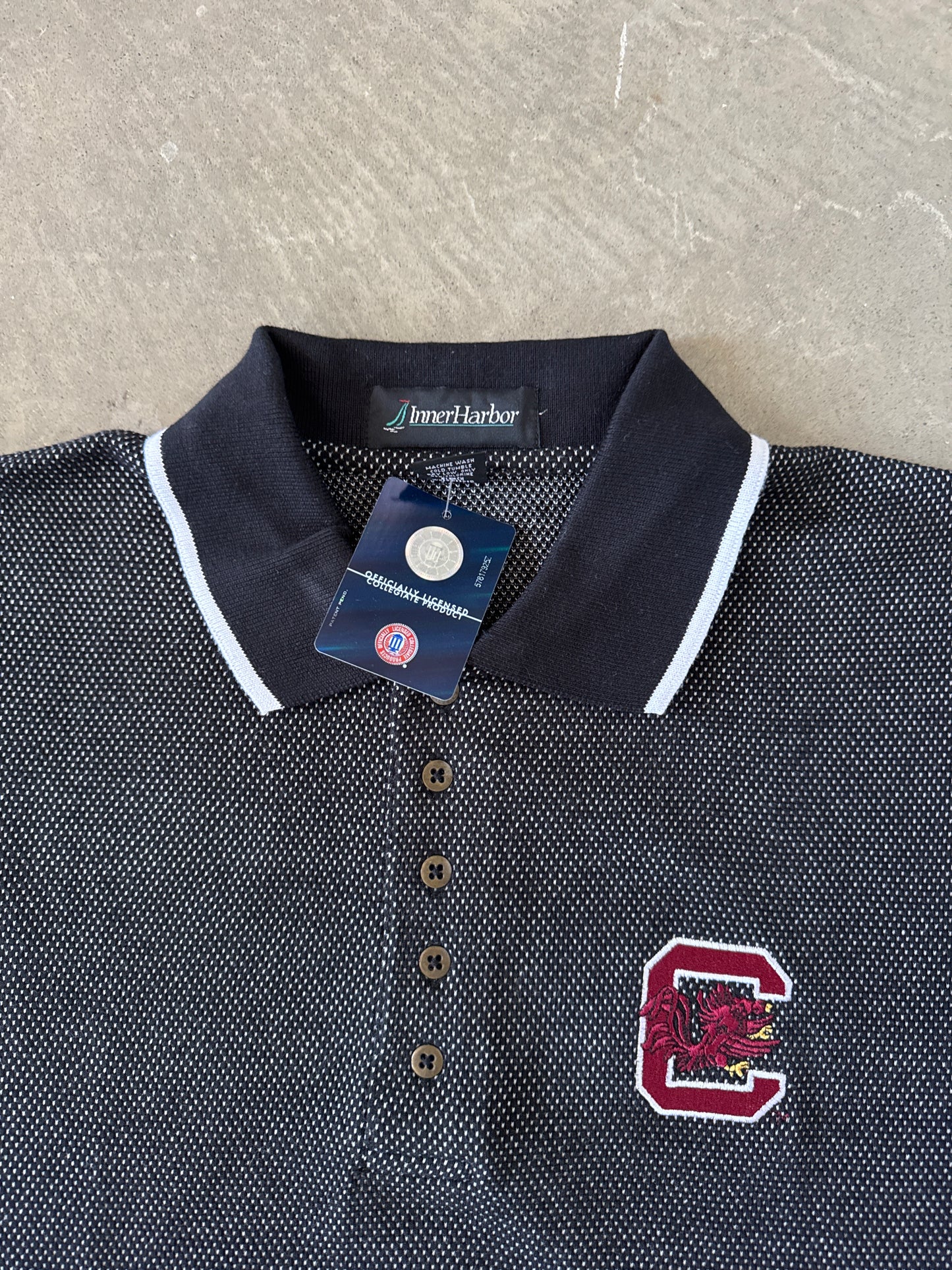 Vintage University Of South Carolina Gamecocks Embroidered Logo Polo Shirt