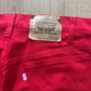 Vintage 1989 Levi’s 505 Red Over-dyed Denim Jean