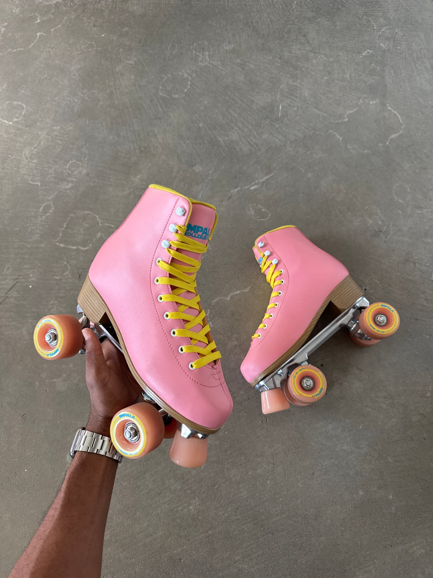 Impala Sidewalk Quad Women’s Roller Skates Vegan Leather Pink Yellow