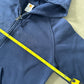 Vintage Women’s Carhartt Navy Stitched Logo Hooded Zip Up