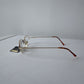 Vintage 90s Sun Ban Half Rim Metal Cheetah Glasses