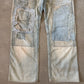 RRL by Polo Ralph Lauren Indigo Distressed Patchwork Selvedge Denim Jeans