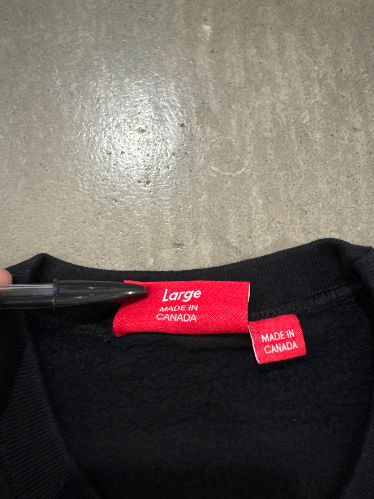 Supreme Cutout Logo Black Crewneck (SS20)