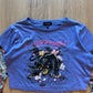 Ed Hardy Swallow 2fer Midnight Long Sleeve Crop Tee