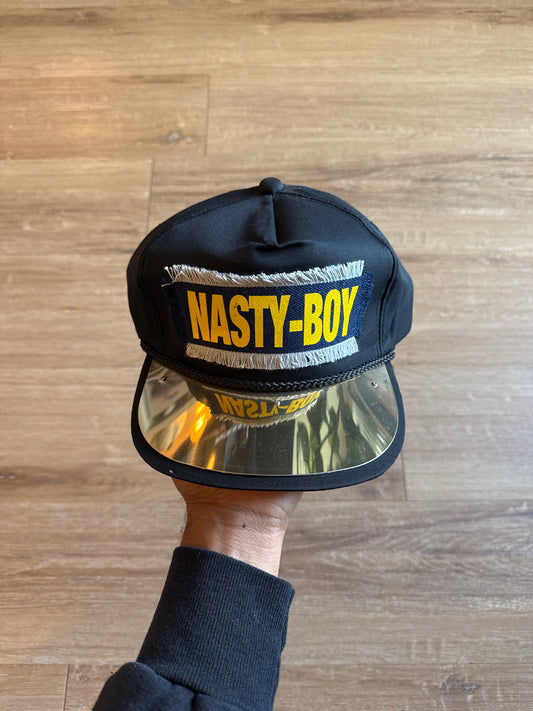 Vintage 90s Nasty Boy Metal Plate Snapback Hat