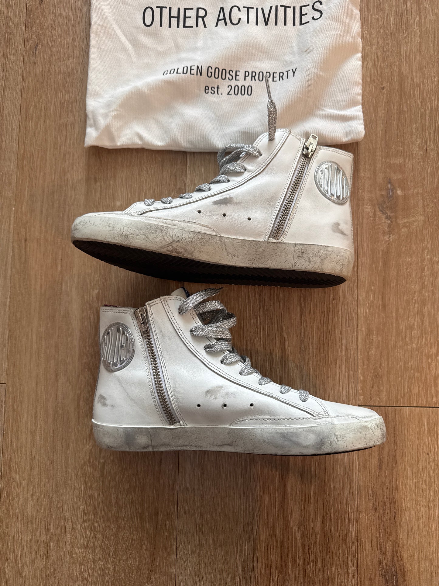 Golden Goose Francy High Top White Lavander Fuxia