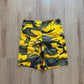 Vintage Yellow Military Camo Cargo Shorts