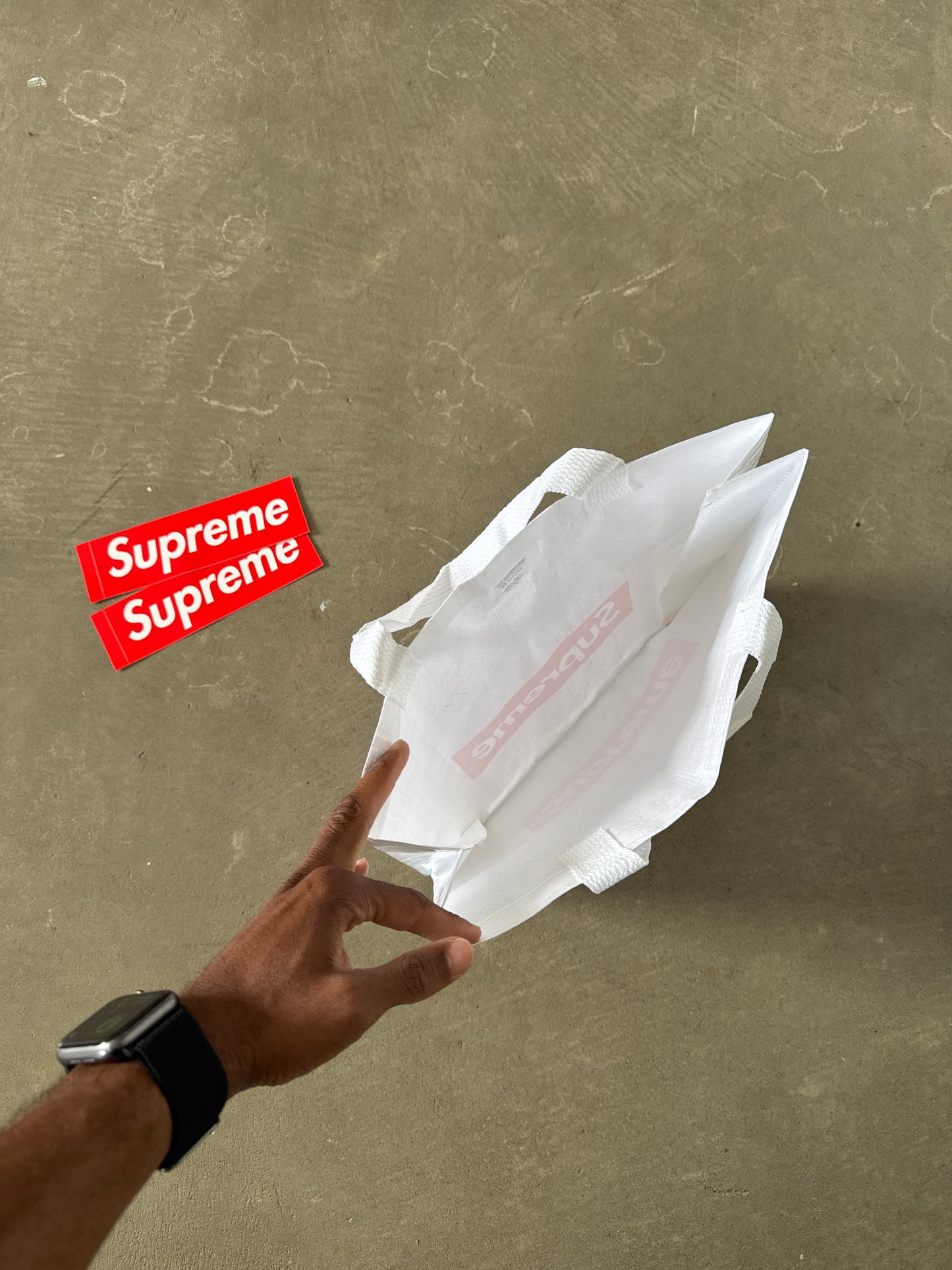 Supreme Woven Box Logo Reusable Shopping Tote Bag