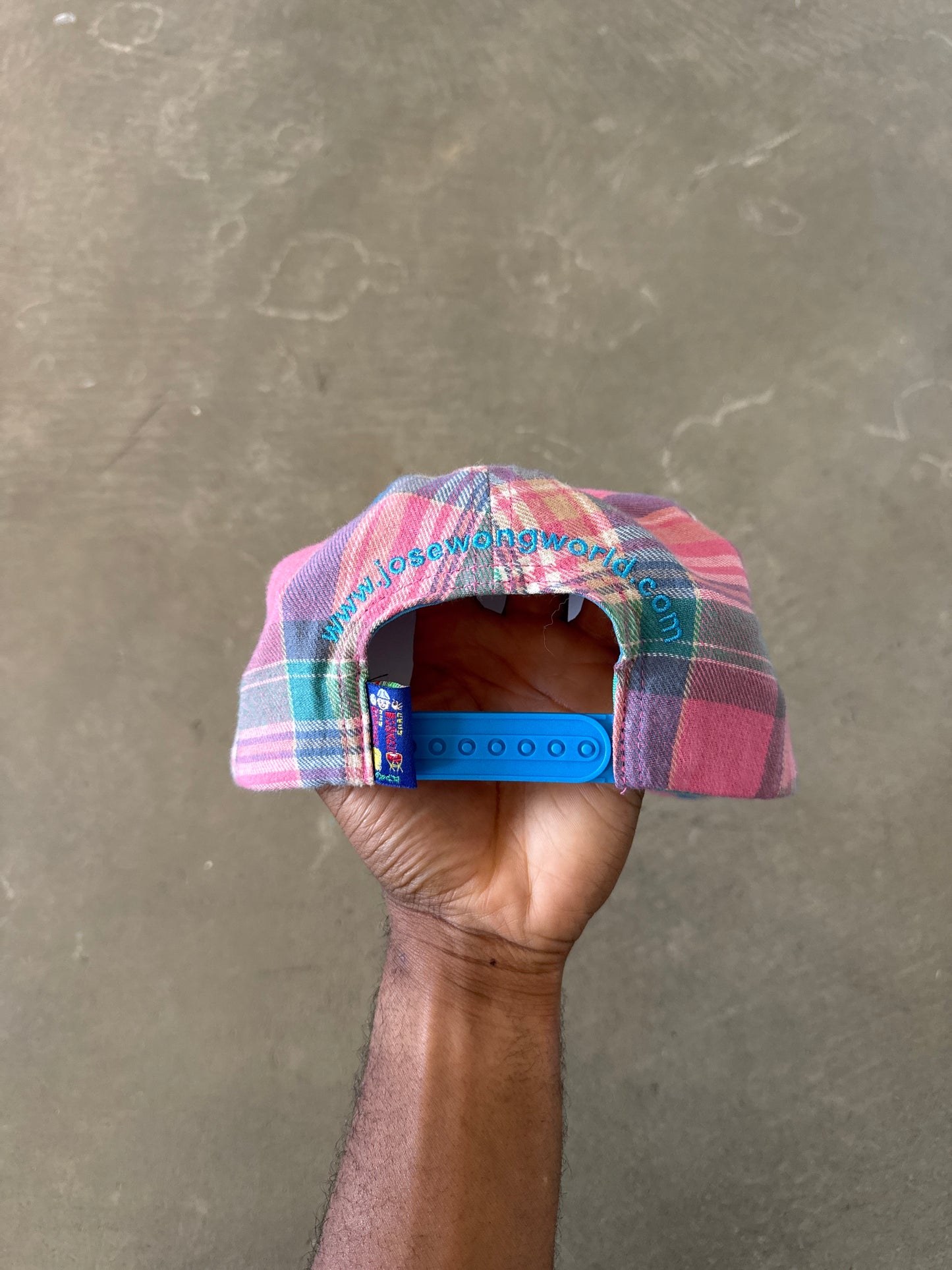 Jose Wong World ABCD Plaid Snapback Hat