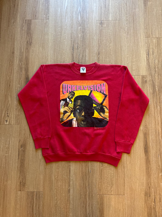 Vintage 1991 Steve Urkel UrkelVision Family Matters TV Show Sweatshirt