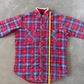 Vintage 90s Tradition Distressed Plaid Quilted Lined Flannel