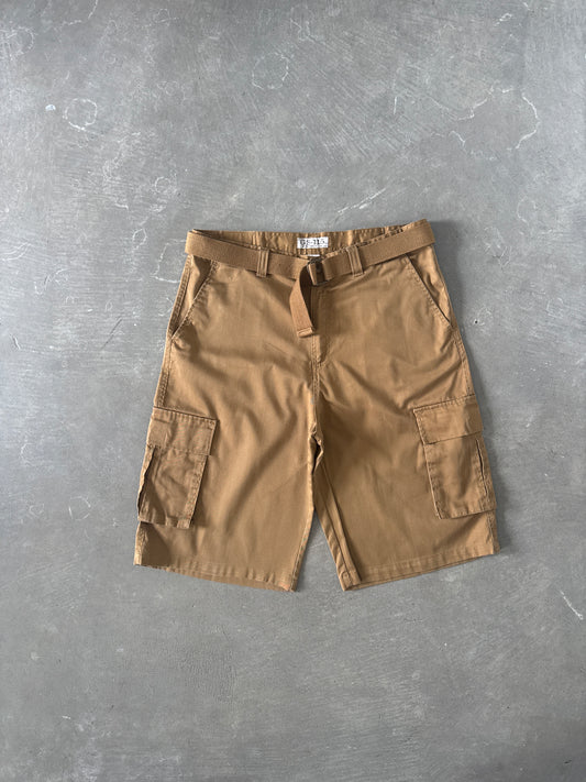 Y2K GS-115 Dark Tan Baggy Cargo Shorts