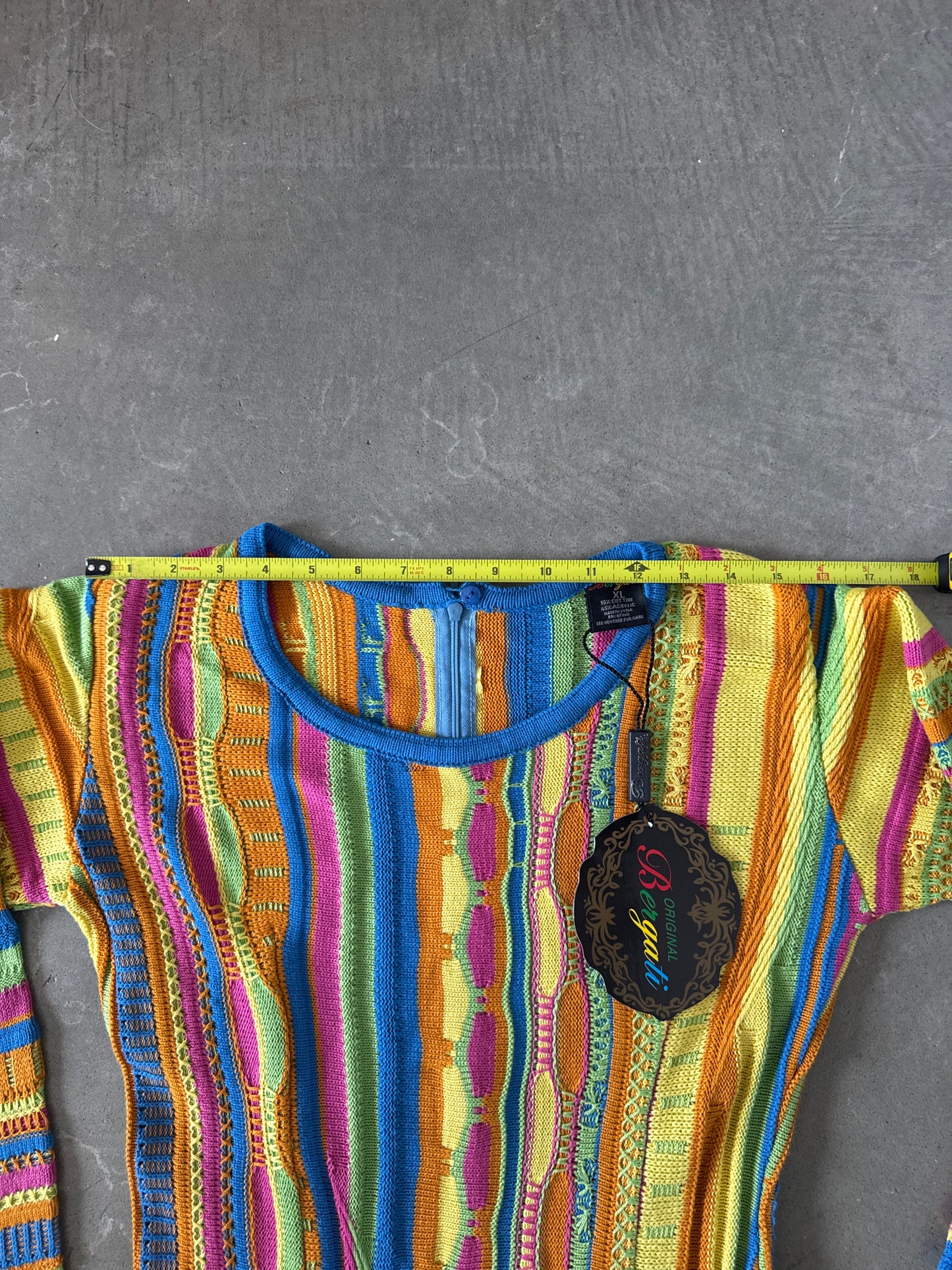 Vintage Bergati Women’s Coogi Style Chain Knit Sweater Dress