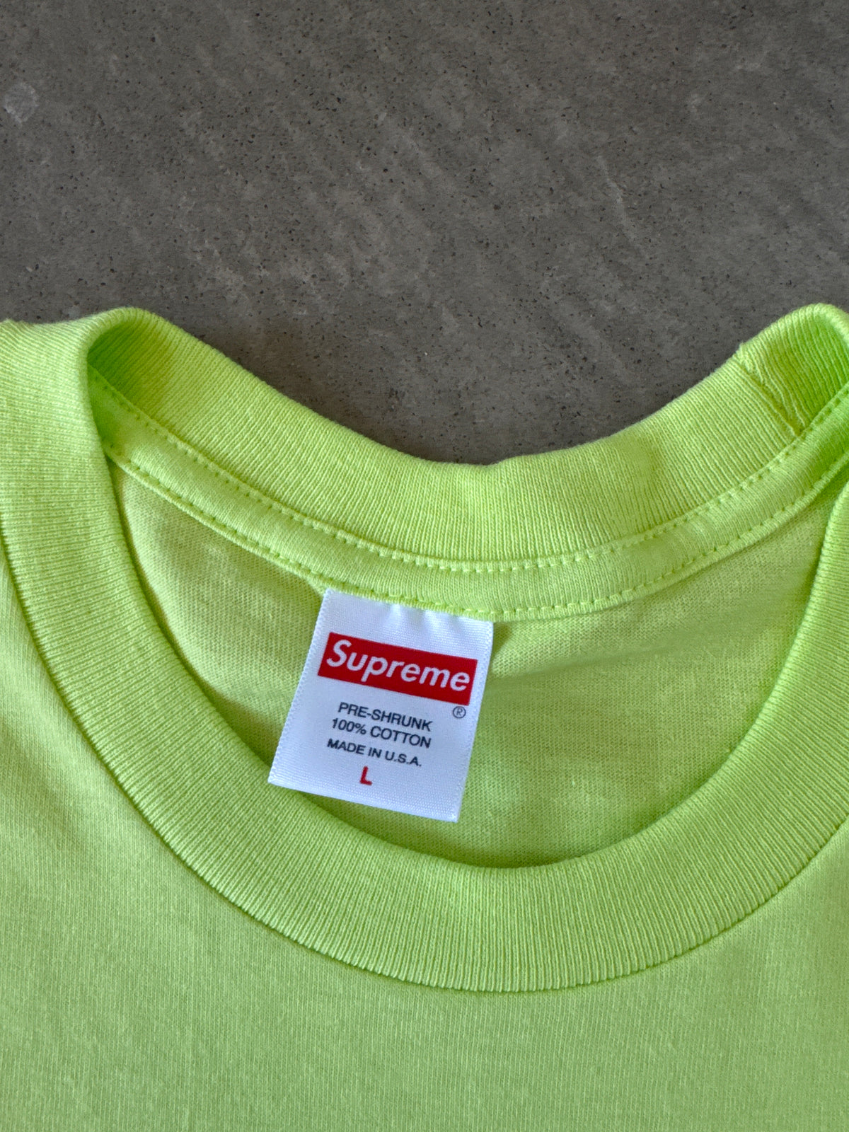 Supreme Sacred Unique L/S Neon Green Tee