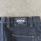 Kraftwork Uniform Raw Indigo Denim Cross Hatch Slub Baggy Shorts