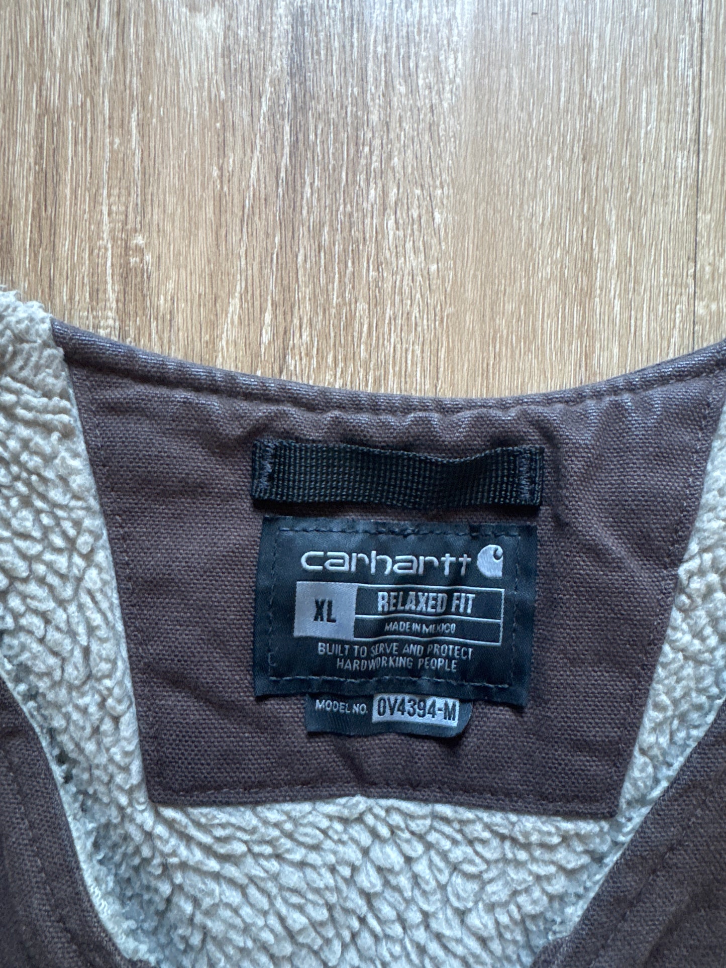 Carhartt Relaxed Fit Brown Sherpa Lined Vest