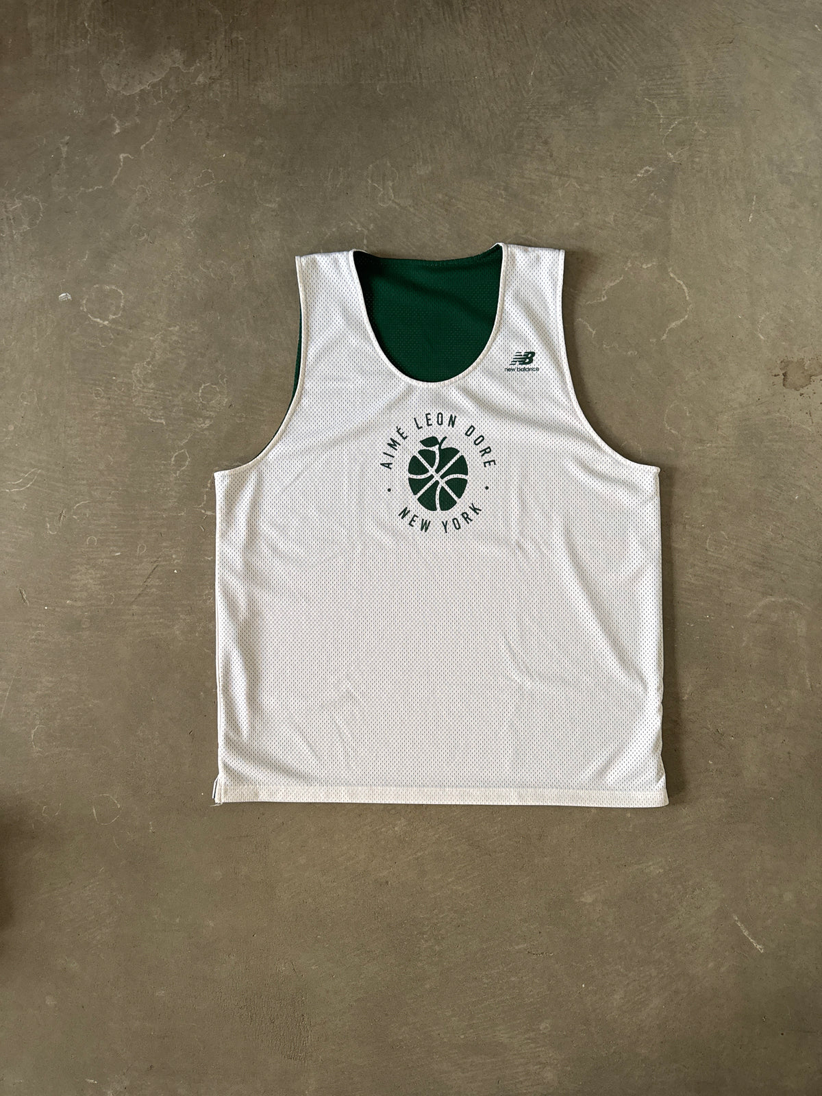 Aime Leon Dore x New Balance Sonny NY White/Green Reversible Jersey