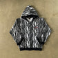 Vintage University Of Georgetown Hoyas Zebra Striped Hooded Zip Up