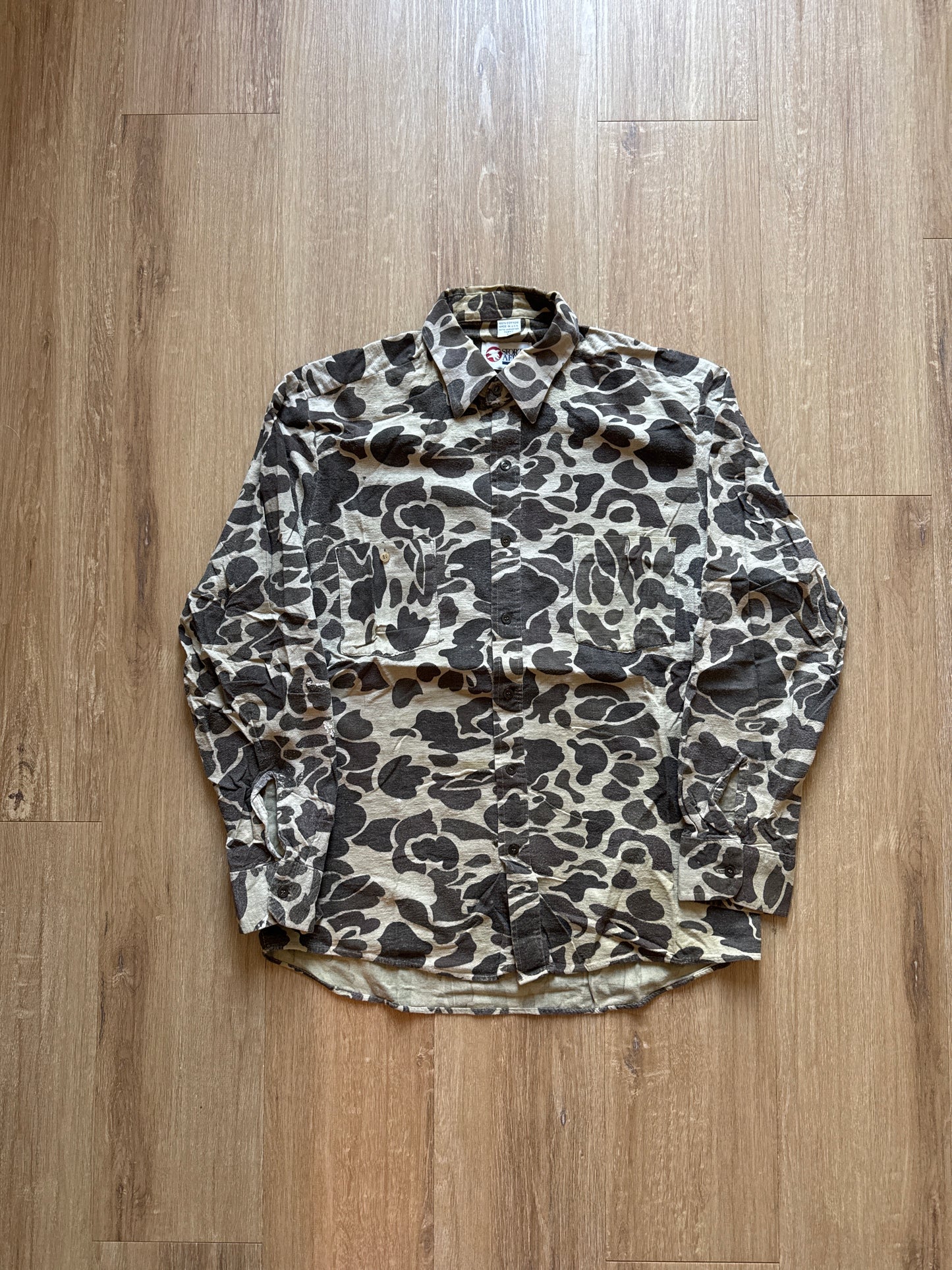 Vintage Sports Afield Duck Camo Button Up Shirt